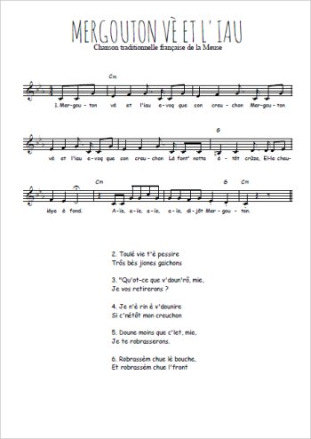 Mergouton vè et l'iau